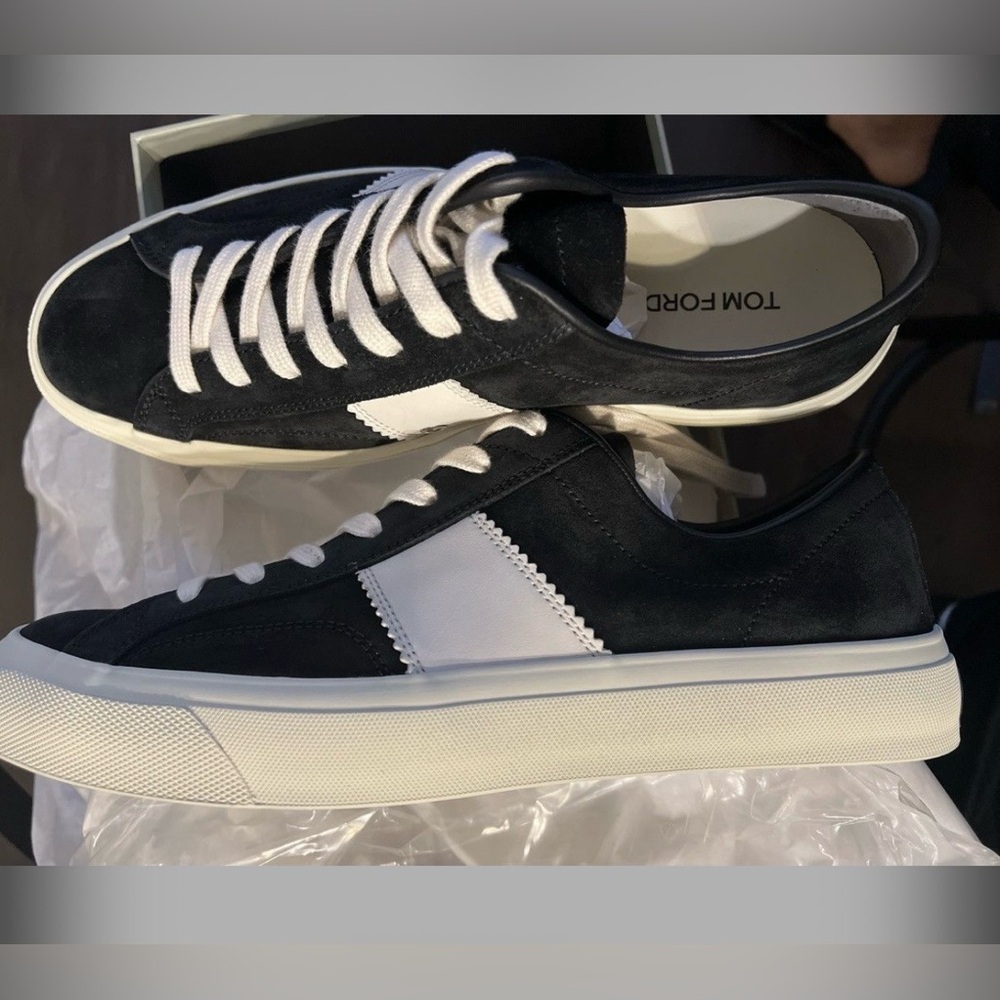 Tom Ford New Warwick Sneakers Sz. 9 Made In Italy + Box, Dust Bags, x laces